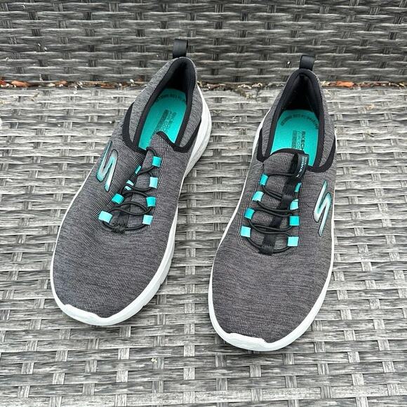 Skechers Women's Go Walk Flex Lucy Memory Foam Slip On Athletic Shoes Sz 8 Grey - Picture 3 of 11